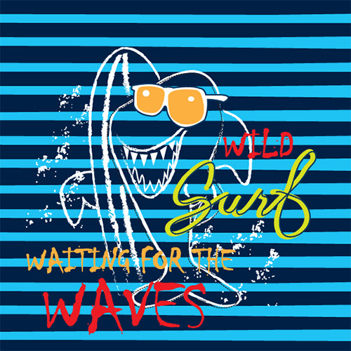 Wild Surf Shark T-shirt (Black)