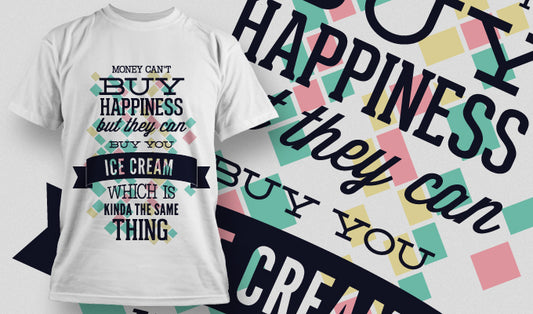 Funny Ice Cream Quote T-shirt (White)