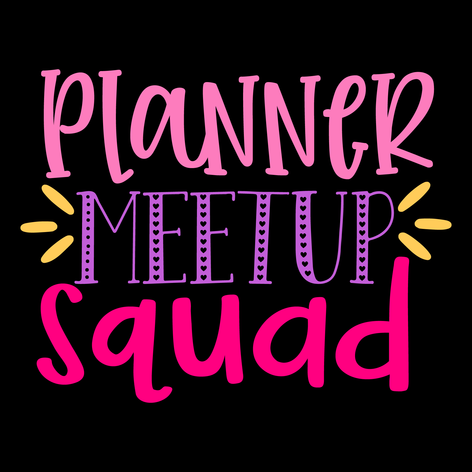 Planner Meetup Squad T-Shirt (Black version)