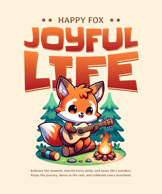 Joyful Fox Adventure T-shirt