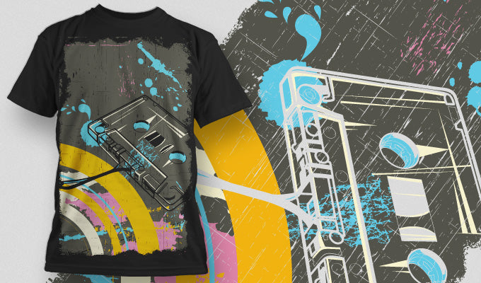 Retro Cassette Tape T-shirt (Black)