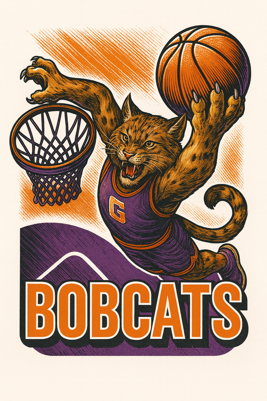 Bobcats Basketball Graphic Tee
