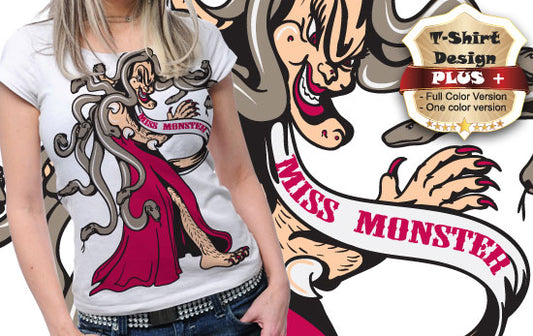 Miss Monsteh Graphic Tee (White)