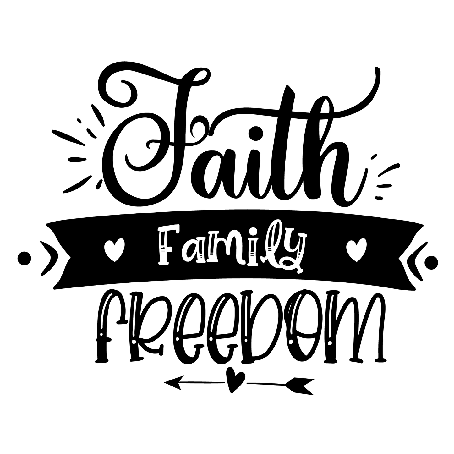 Faith Family Freedom- Tee (White)