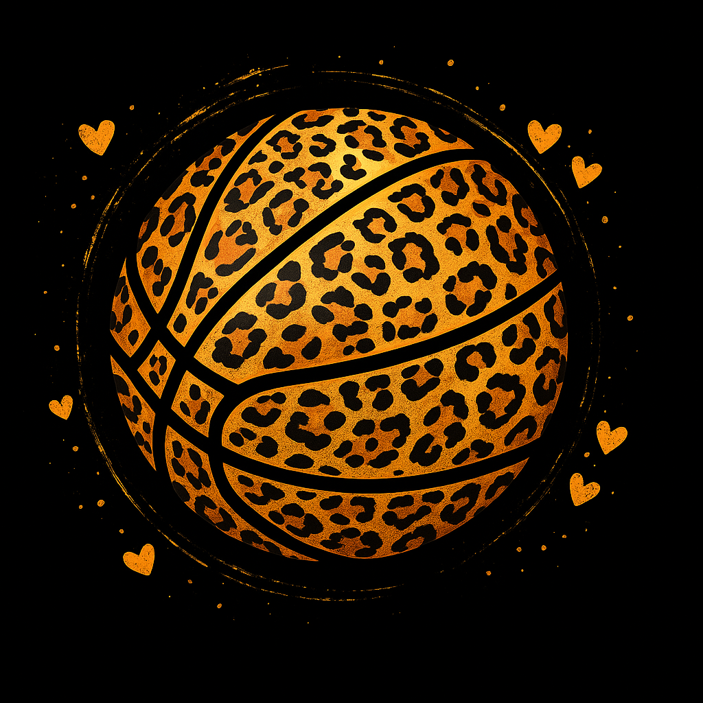 Leopard Print Basketball Design