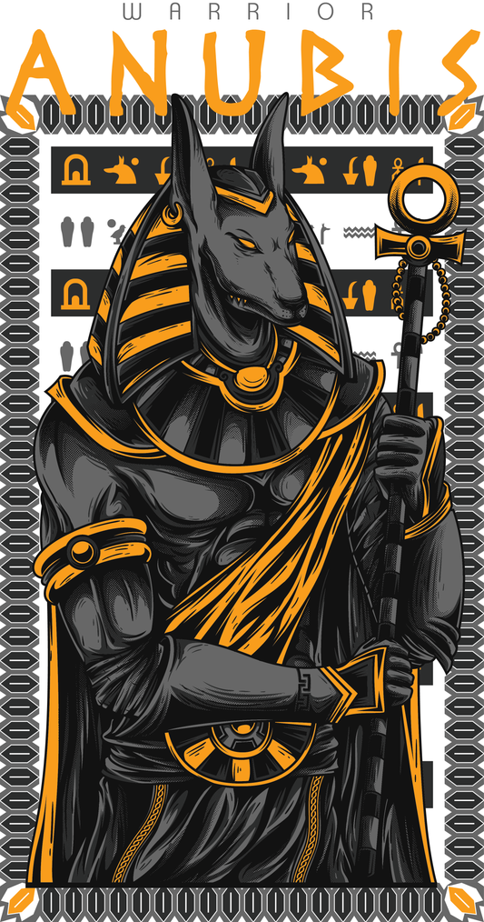 Warrior Anubis Graphic Tee (White)