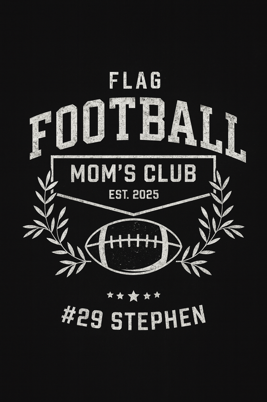 Flag Football Mom's Club T-shirt