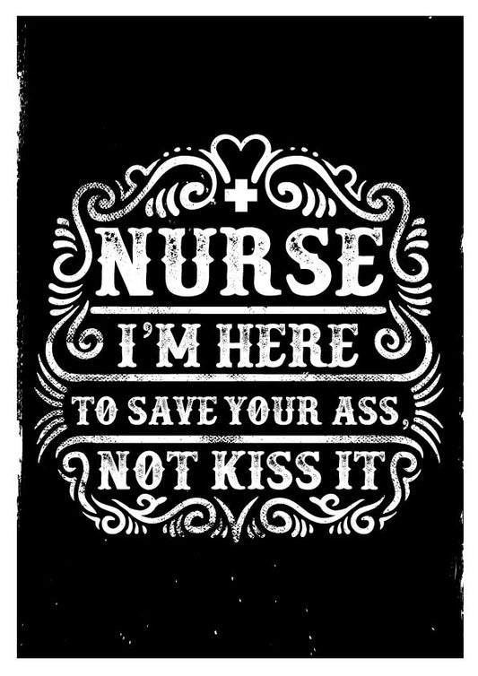 Nurse Humor T-shirt Design (Black)