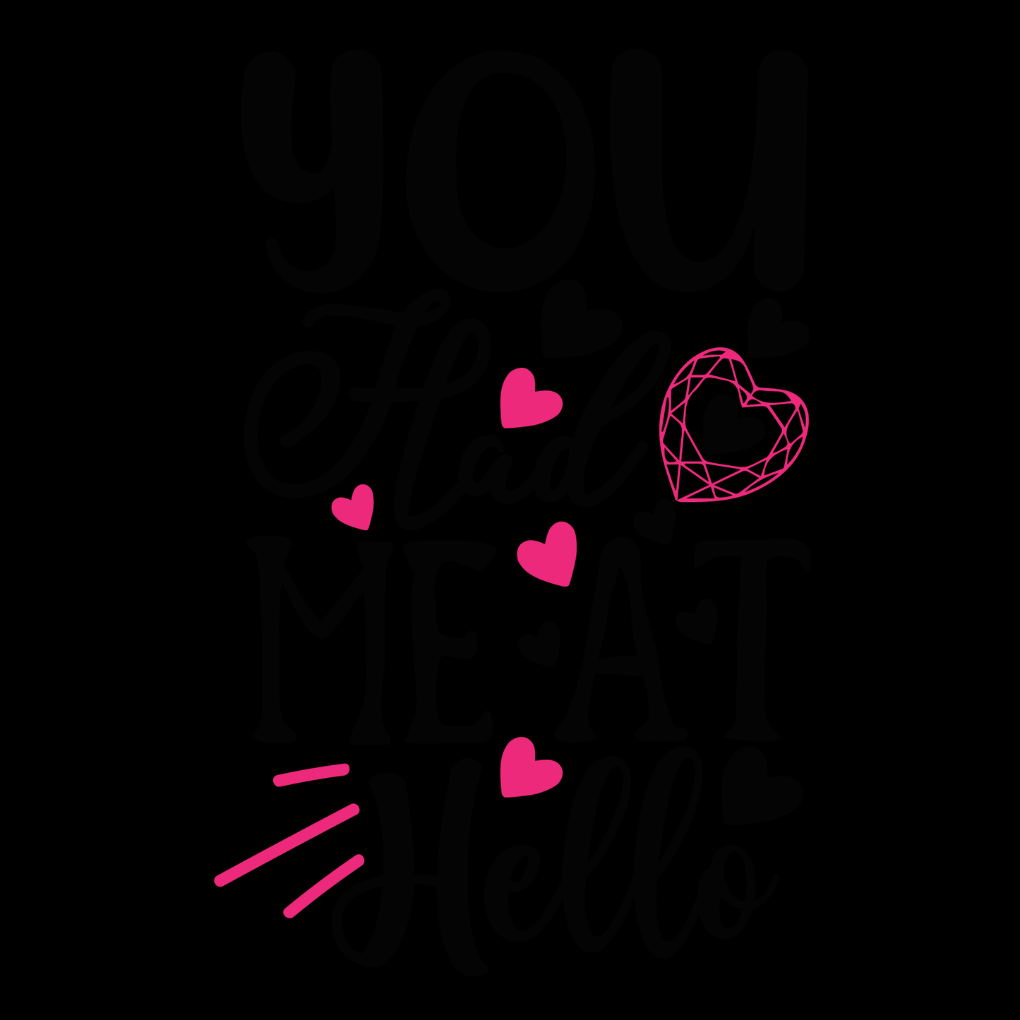 Charming Heartfelt Quote T-Shirt (Black version)