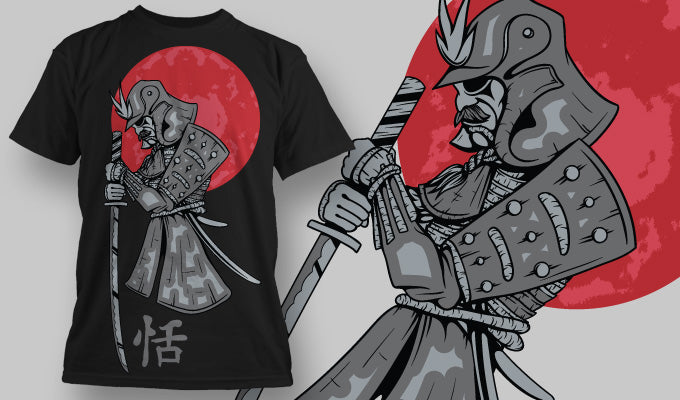 Samurai Warrior Graphic Tee (Black)