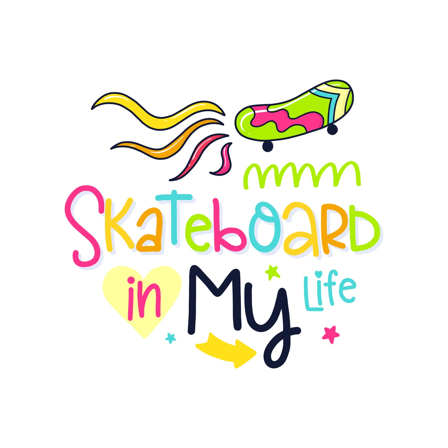 Skateboard Life Graphic Tee (White)