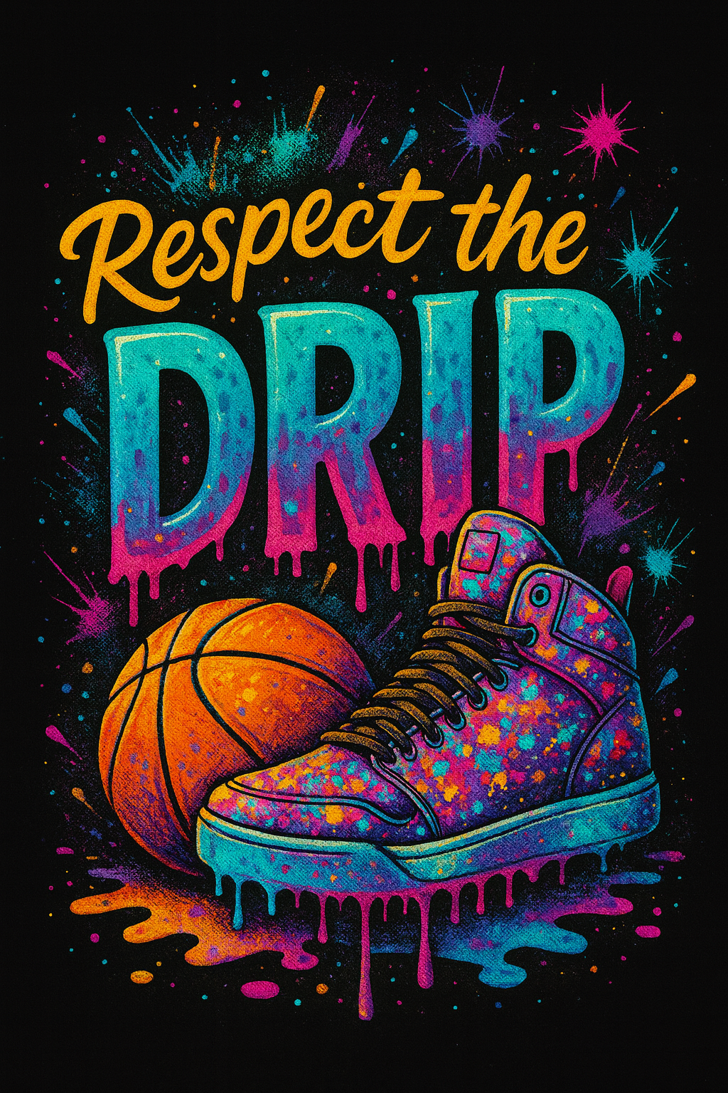 Respect The Drip Basketball Tee