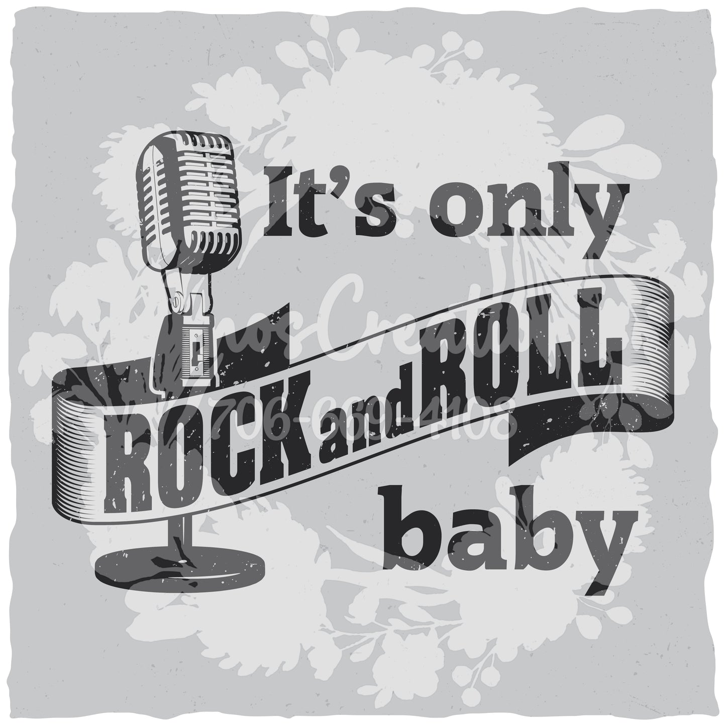 Rock And Roll Baby T-shirt (Black) [WM v1 7707b3c2] [WM v1 60a2e91d]