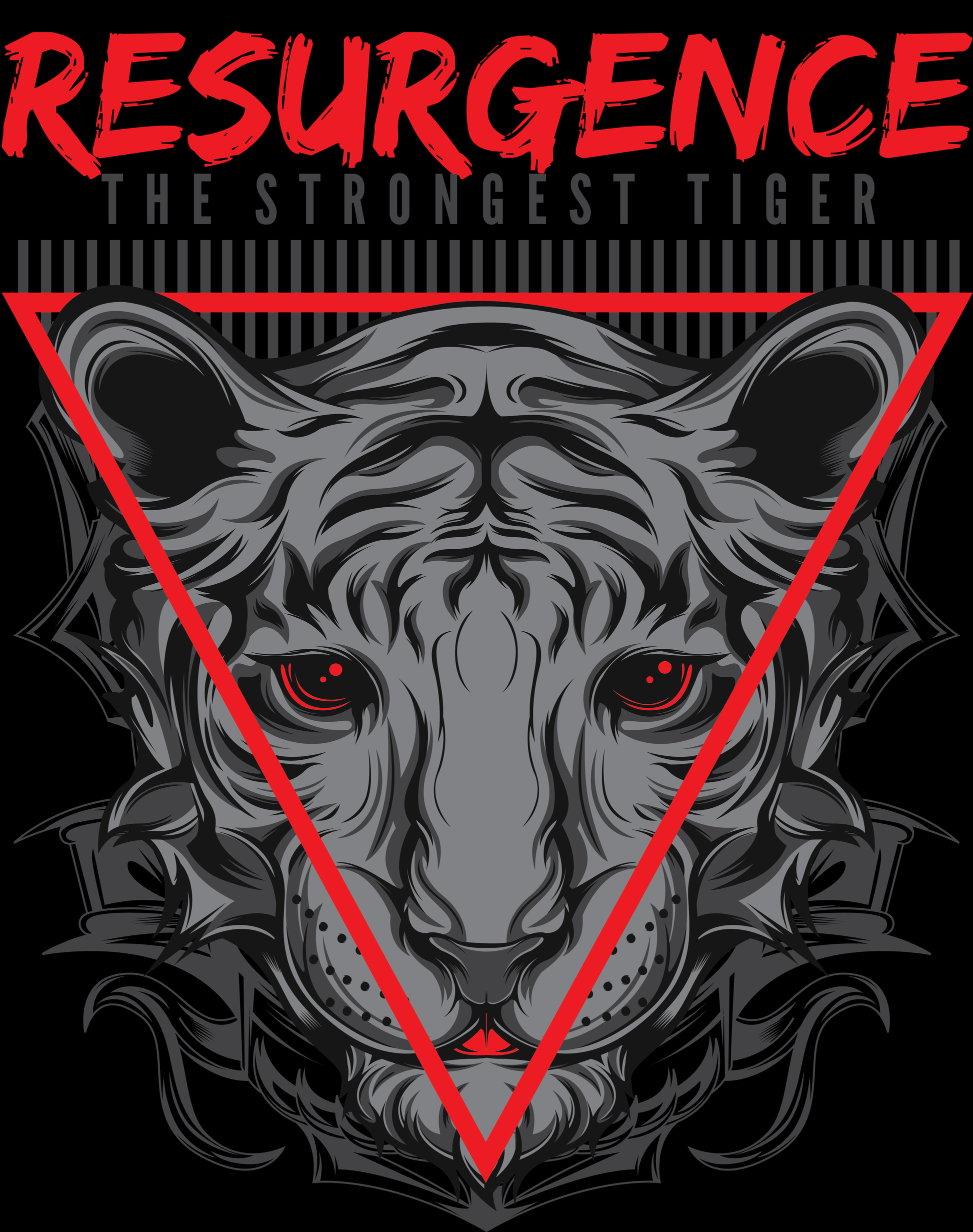 Resurgence Tiger Graphic Tee (White)
