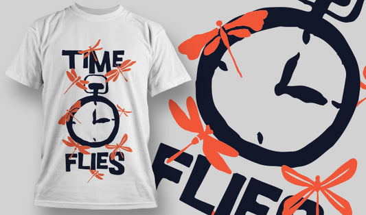 Time Flies Graphic T-shirt (Black)