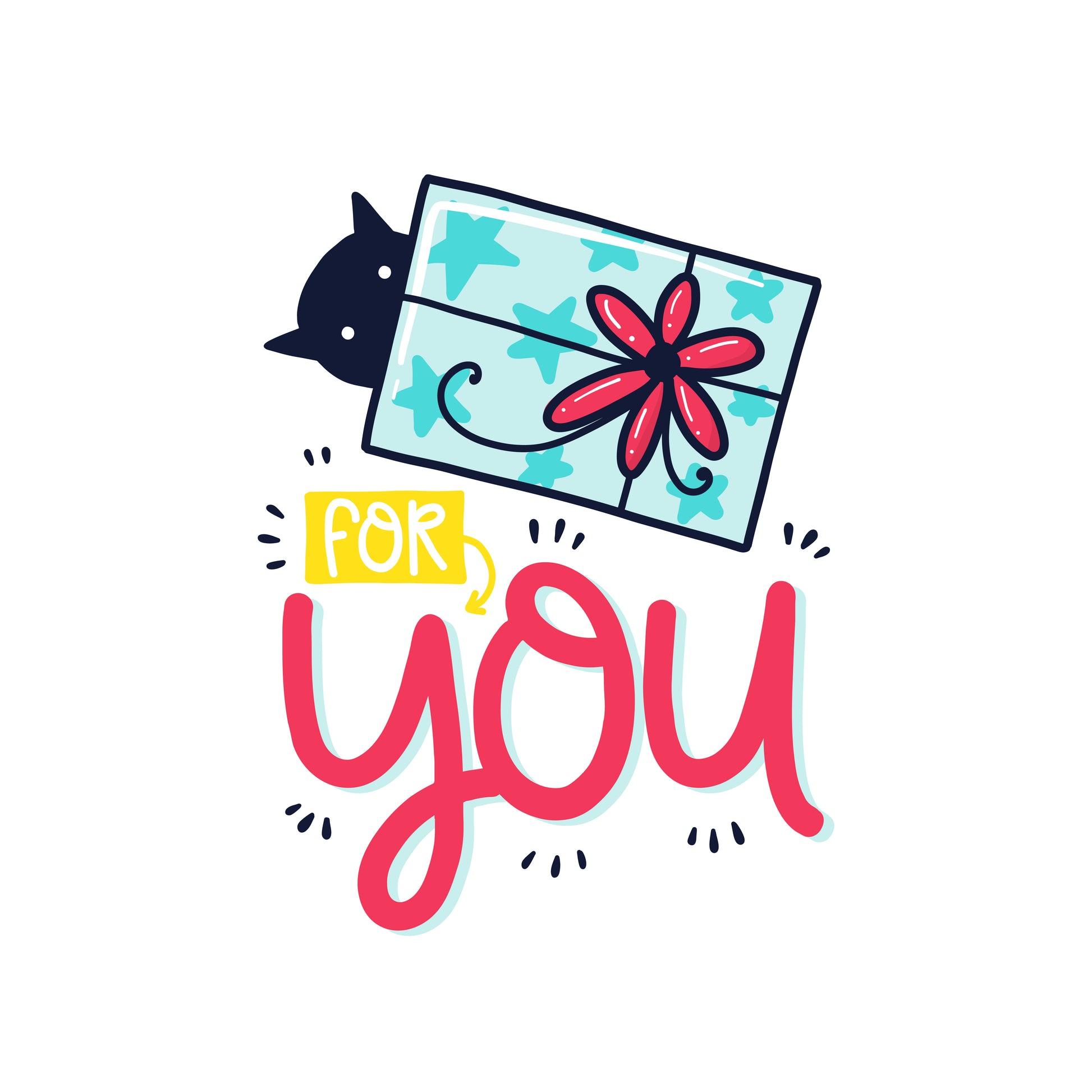 Gift-themed T-shirt Design (White)