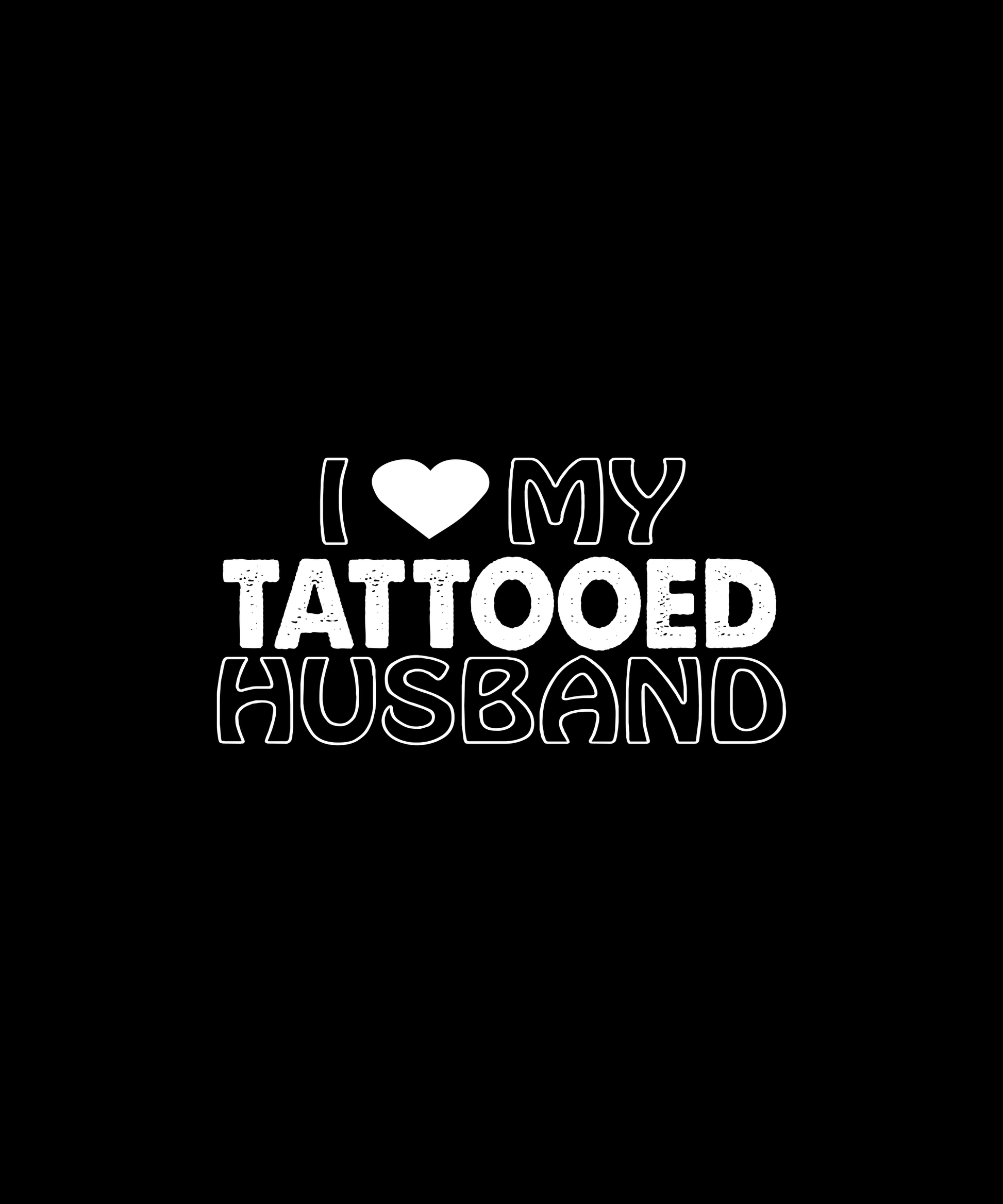 I Love My Tattooed Husband T-shirt (Black)