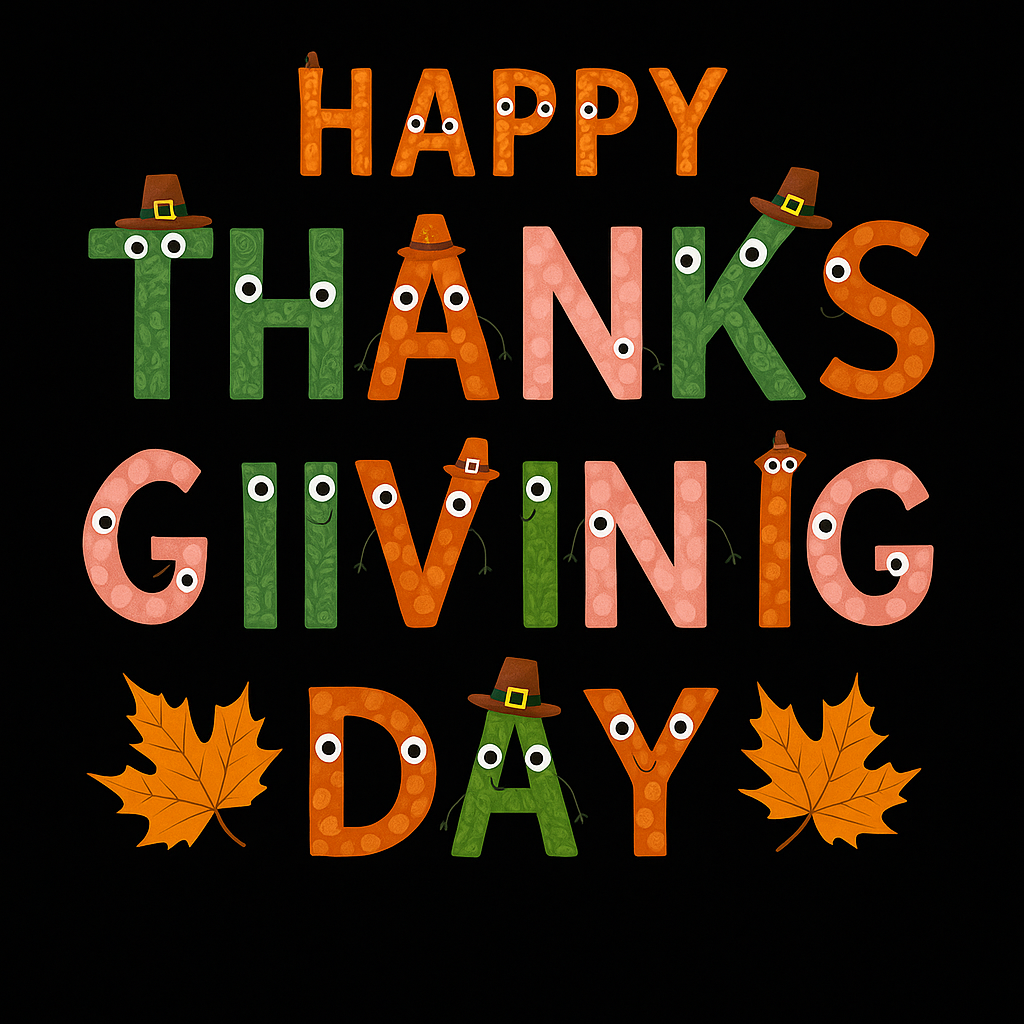 Thanksgiving Celebration T-shirt (Black)