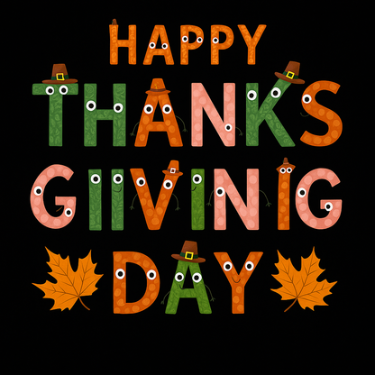 Thanksgiving Celebration T-shirt (Black)