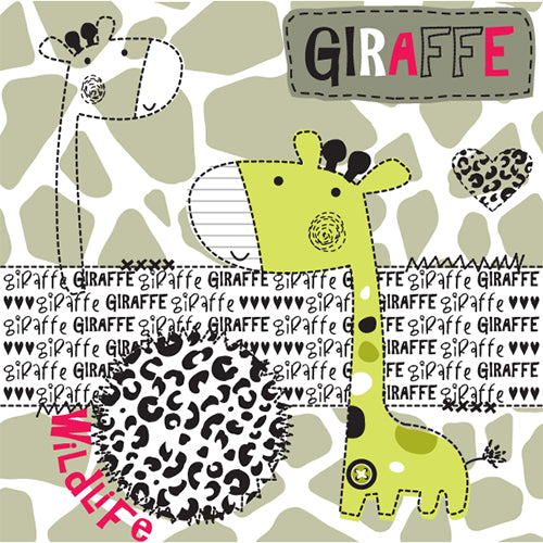 Playful Giraffe Graphic Tee (Black)