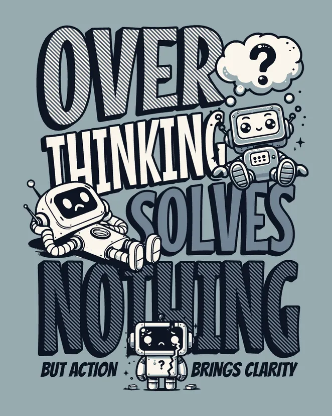 Robot Overthinking T-shirt