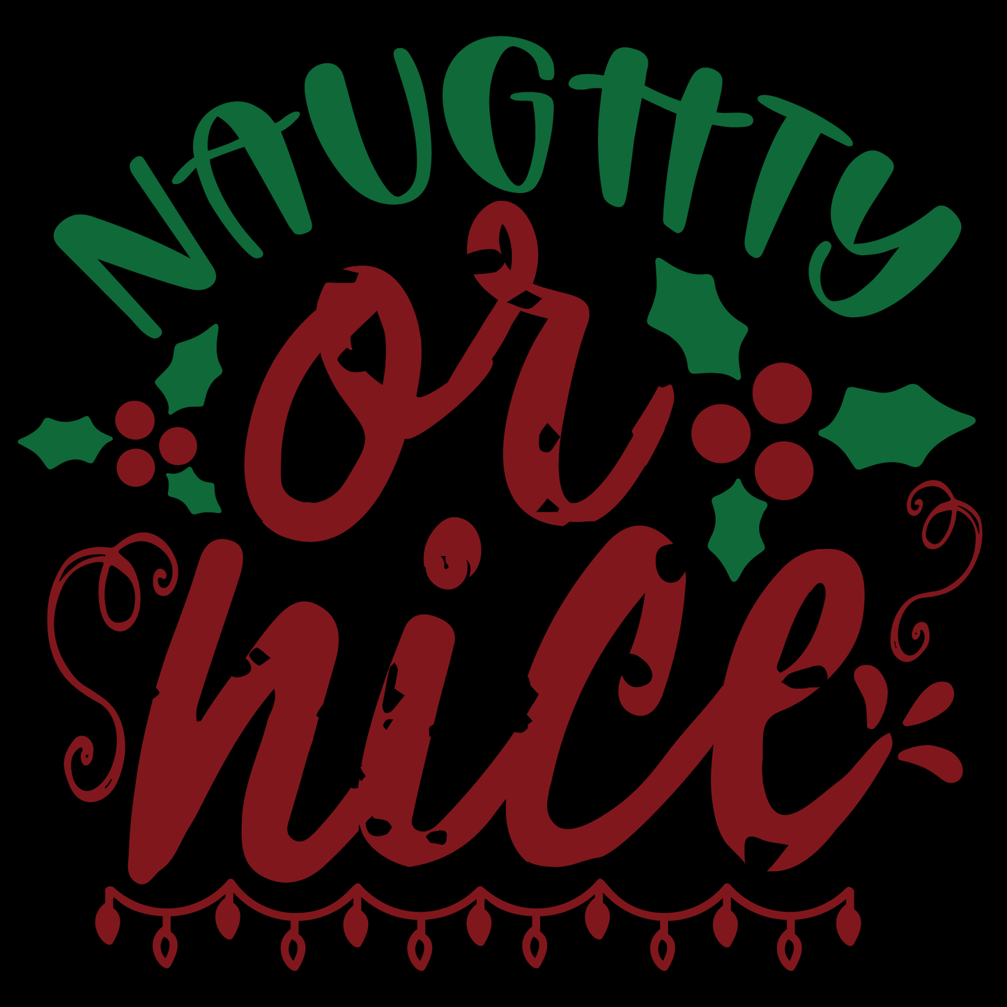 Naughty Or Nice Holiday Tee (White)
