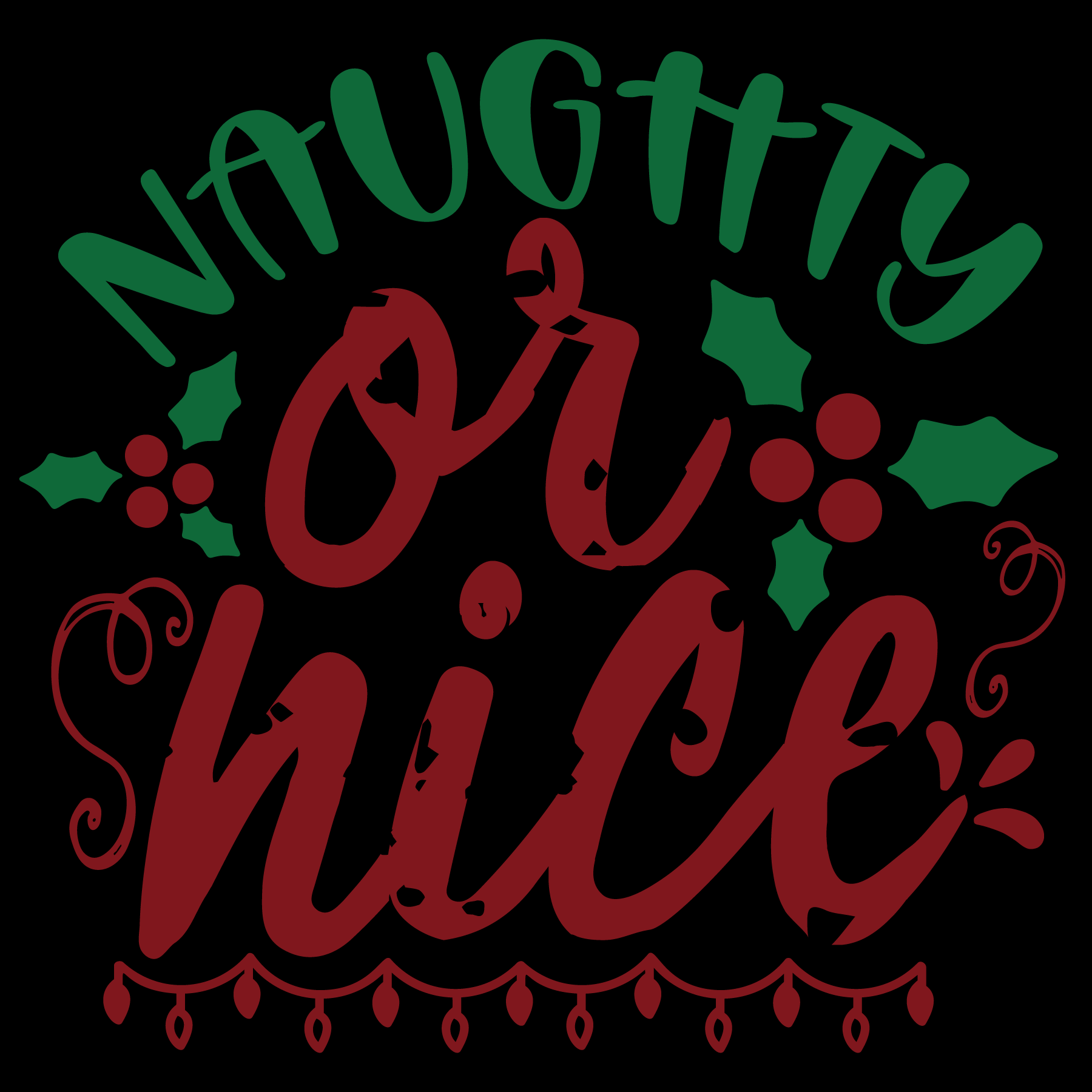 Naughty Or Nice Holiday Tee (White)