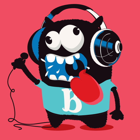 Playful Monster Graphic Tee (Black)