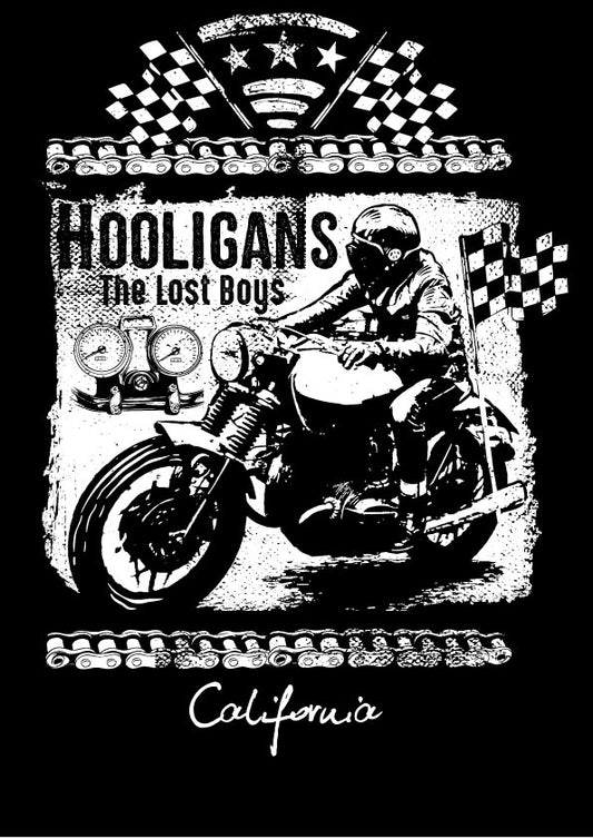 Hooligans Motorcycle T-shirt (Black)