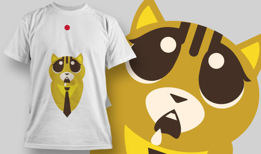 Cute Cartoon Animal T-shirt (Black)