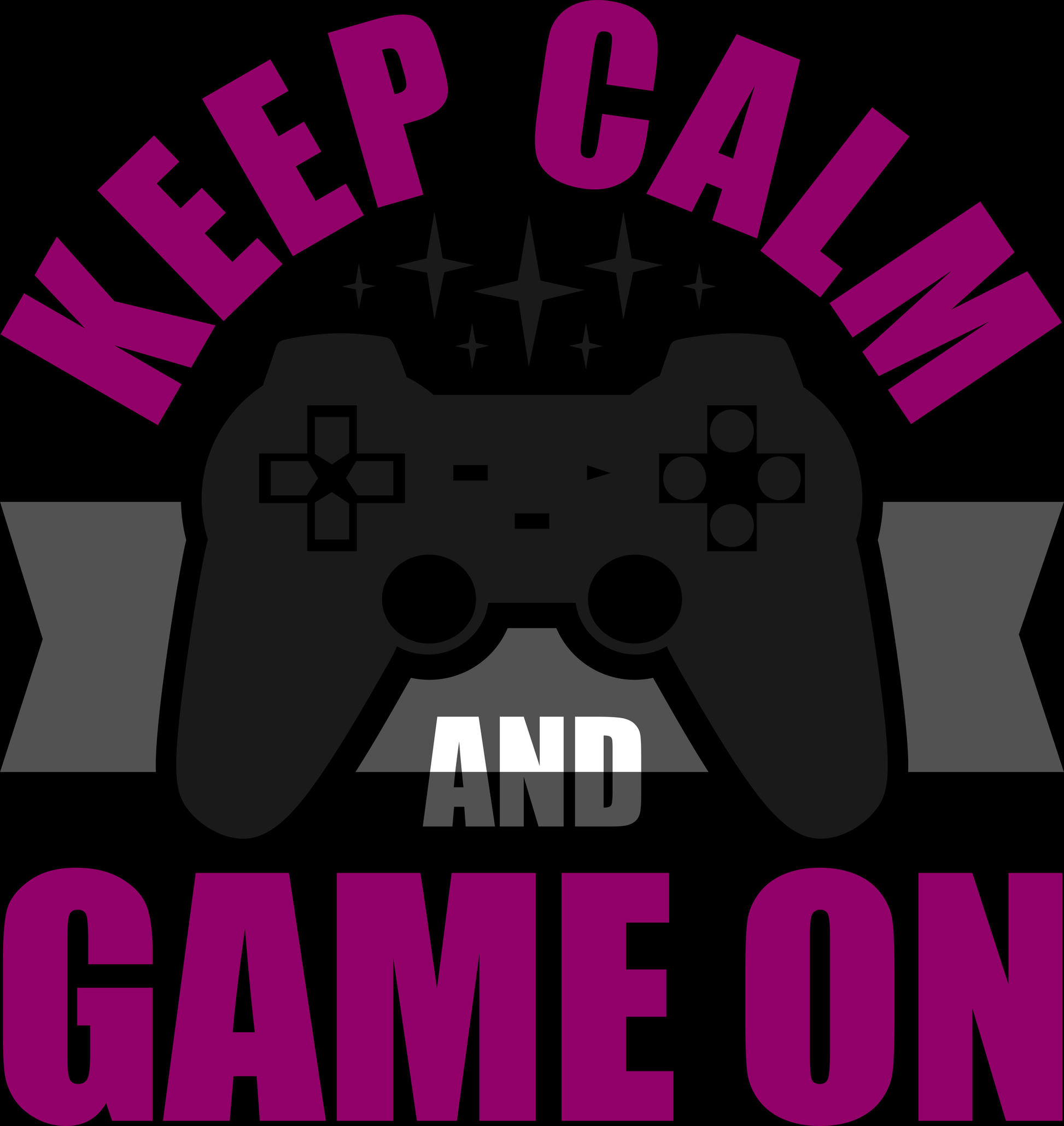 Keep Calm And Game On (White)