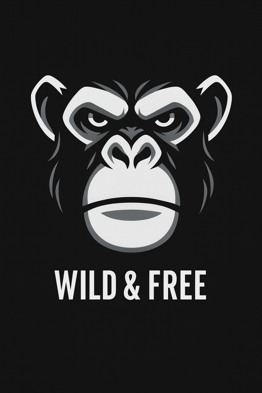 Wild & Free Ape — Tee (Black)