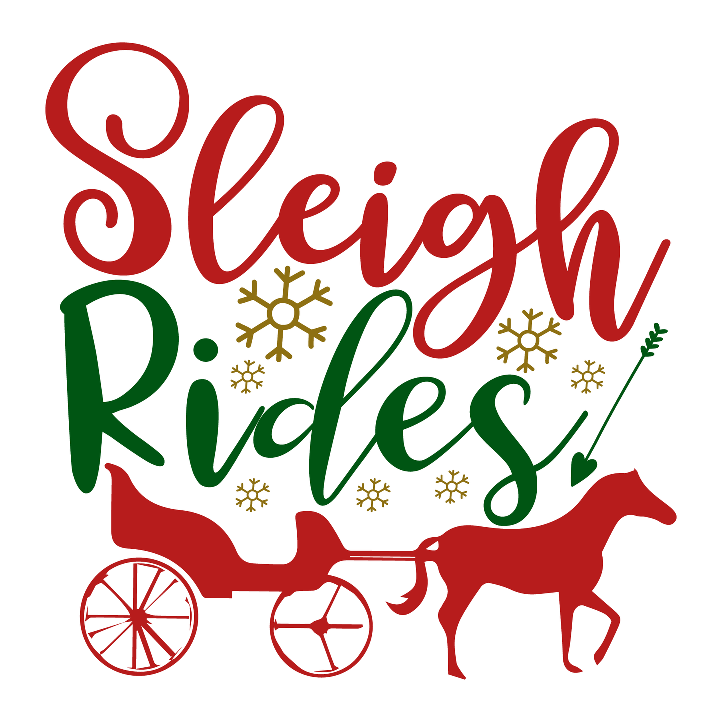 Sleigh Rides Holiday T-shirt (White)