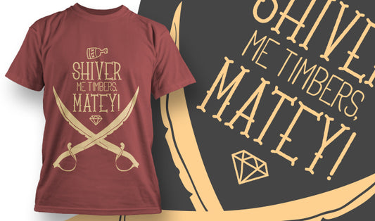 Pirate Themed Graphic Tee (Black)