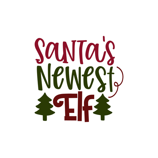 Santa's Newest Elf T-shirt (White)