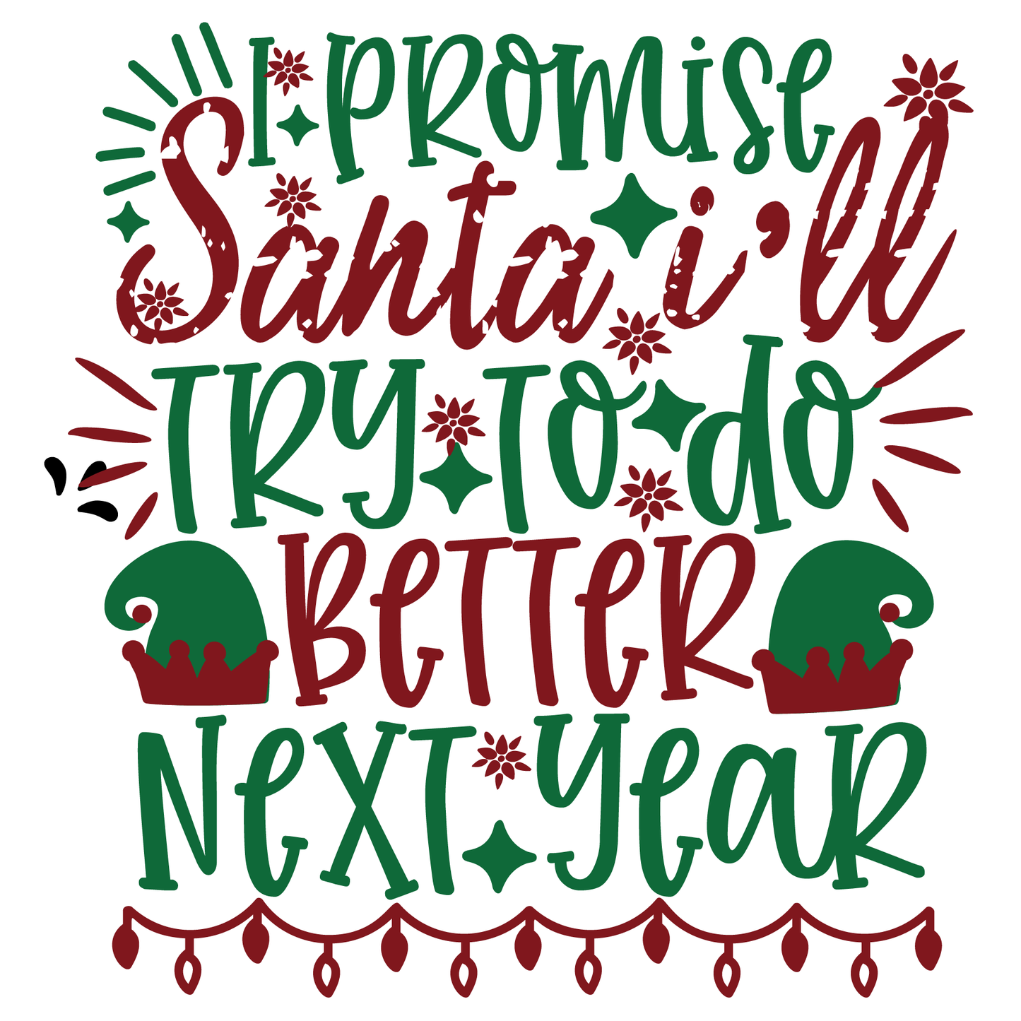 Promise Santa T-shirt Design (White)
