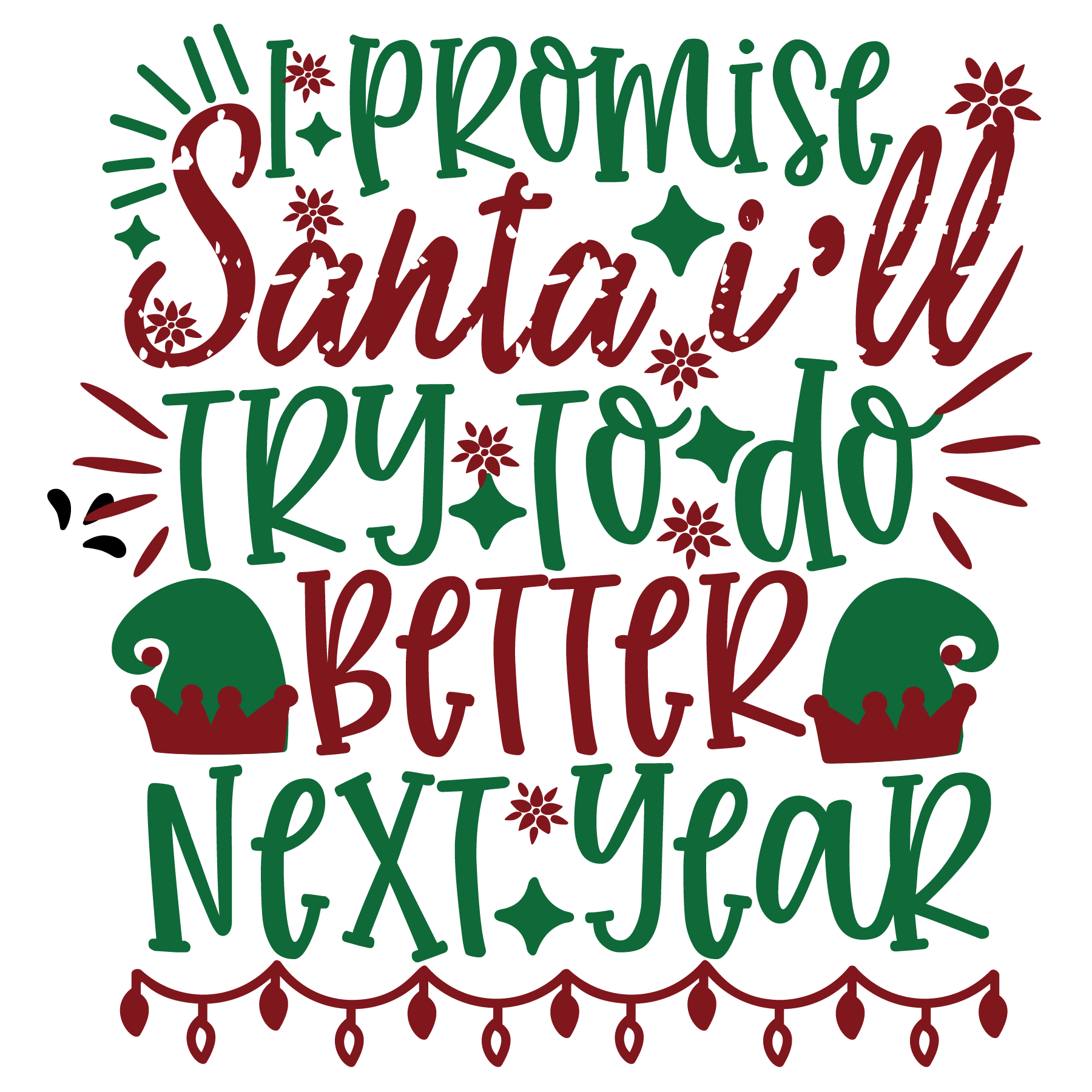 Promise Santa T-shirt Design (White)