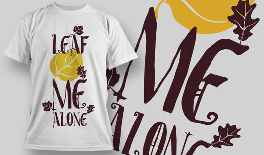Leaf Me Alone T-shirt (Black)