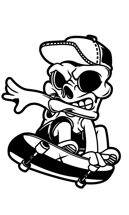 Urban Skull Graphic Tee (White)