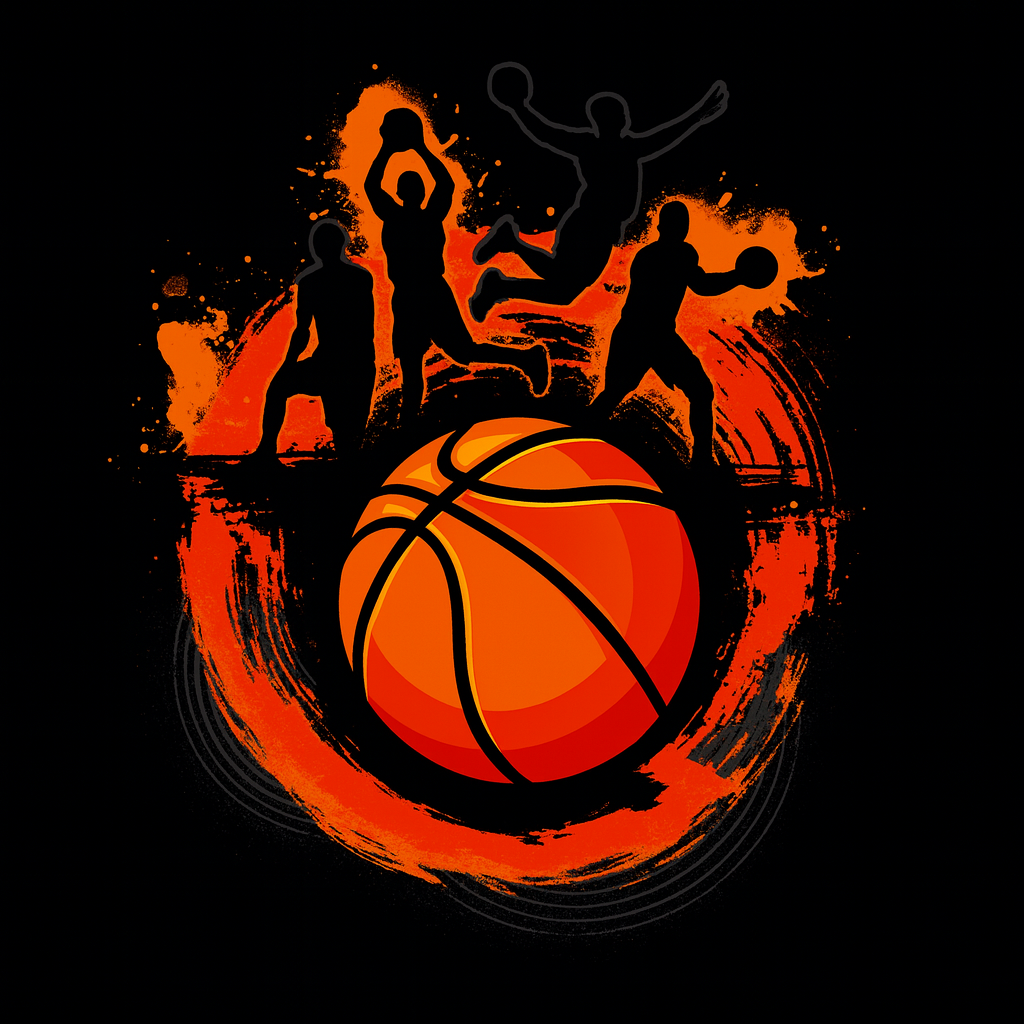 Dynamic Basketball Action T-shirt